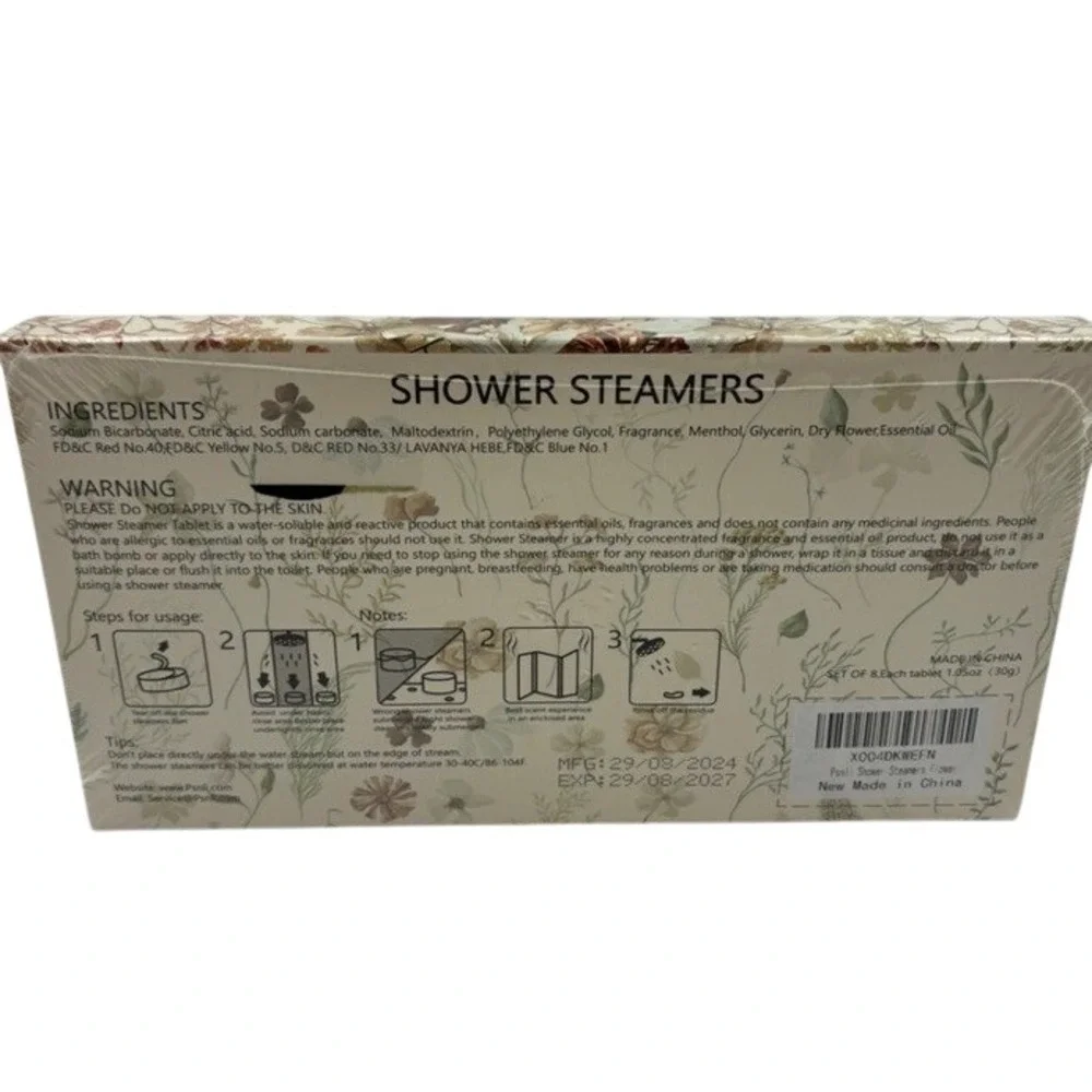 PSNLI Shower Steamers Set of 8 Natural Essential Oils Aromatherapy Home Spa Gift